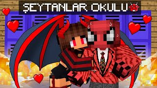 ŞEYTANLAR OKULUNDA İLK GÜNÜM😫(KORKUNÇ AŞK) 👿- Minecraft