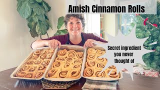 Amish Cinnamon Roll Recipe, SECRET INGREDIENT that makes them softer than ever.   Christmas recipes