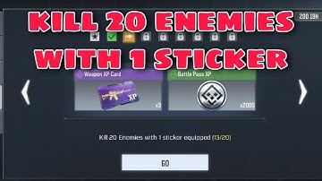 How To Kill 20 Enemies With 1 Sticker Equipped Deadly Accessories Call Of Duty Mobile