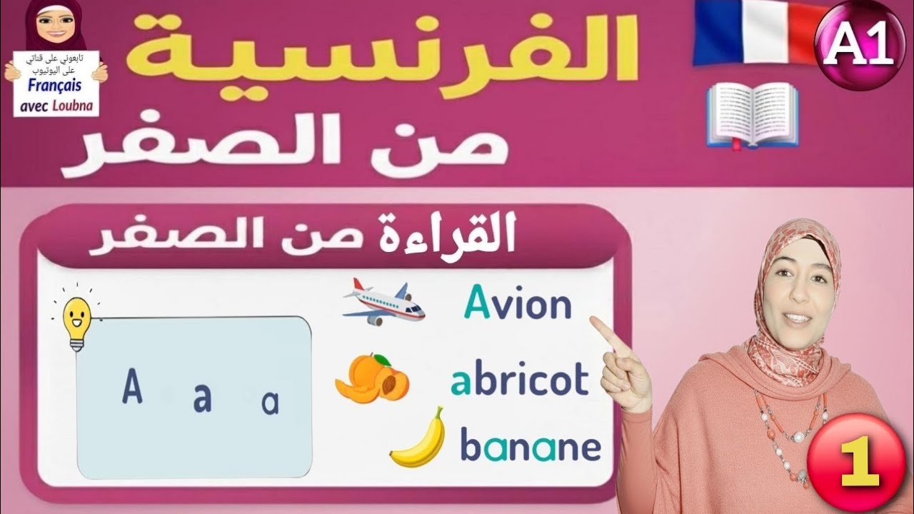 📖الدرس 1 للقراءة 🇫🇷: تعلم الصوت A-a مع كلمات وتمارين تفاعلية #قراءة الفرنسية