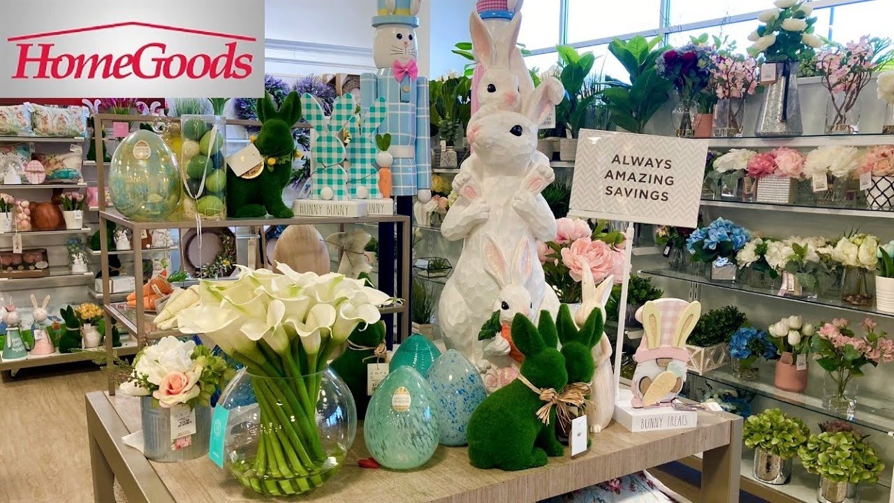 HOMEGOODS EASTER DECORORATIONS SPRING HOME DECOR SHOP WITH ME SHOPPING