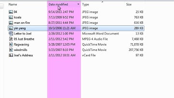 Windows Lesson #7 - Sorting Files in Details View