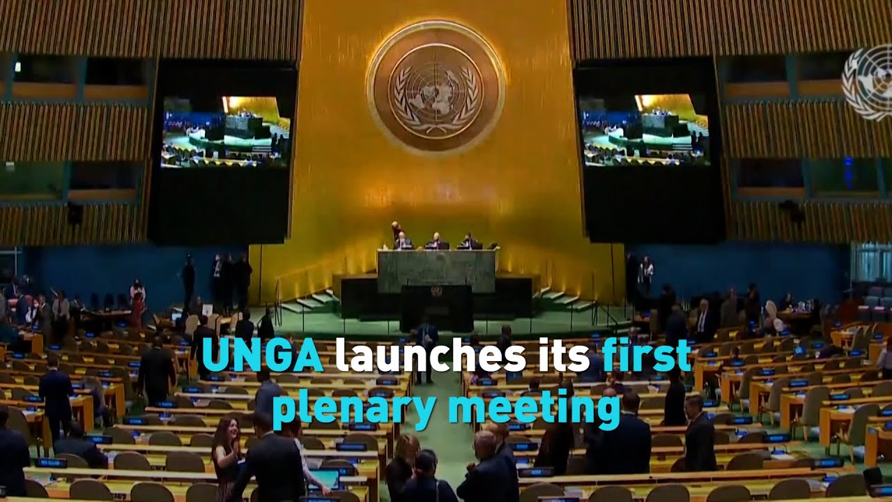 UNGA launches its first plenary meeting - YouTube
