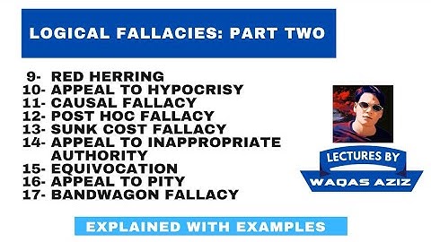 Logical Fallacies: Part Two | Lectures by WaQas AzIz