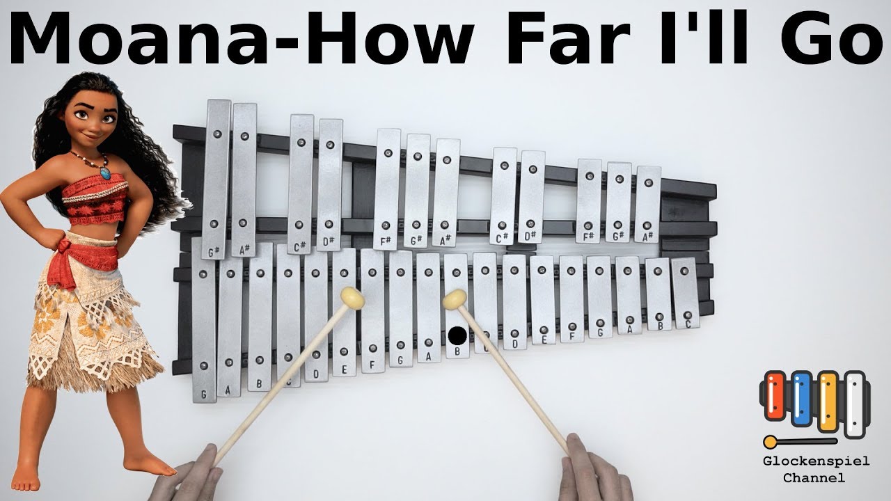 Moana soundtrack - How Far I'll Go💗🎺on the Glockenspiel (BELLs)  🎧