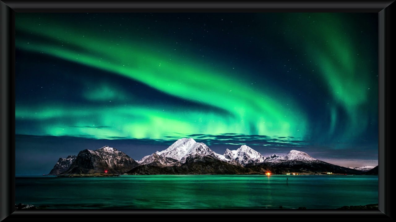 Northern Lights Over Arctic Peaks | by WallWhisper Digital Art