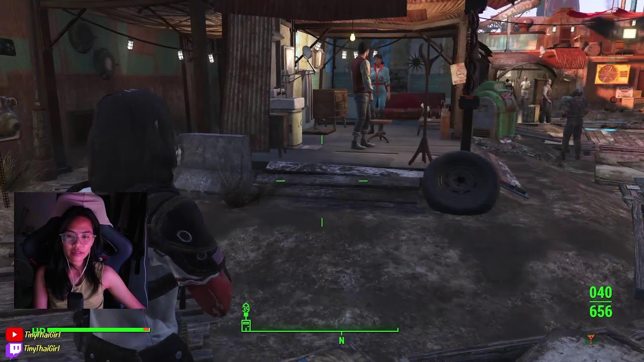 Chilling before bed...Thai Girl Playing Fallout 4