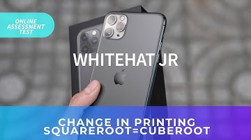 Whitehat Jr|Asked questions|online assessment test|change in sqrt=cuberoot question