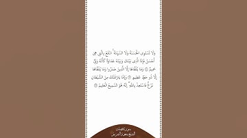 تلاوة في دقيقة سورة فصلت الآيات من ٣٤ إلى ٣٦ الشيخ سعود الشريم