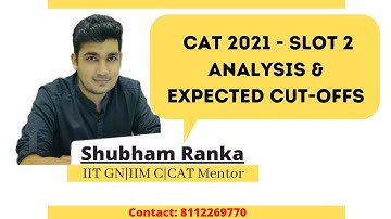 CAT 2021- Slot 2 Initial Analysis and Expected Cutoffs