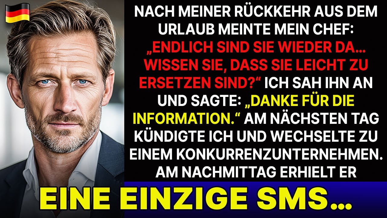 Nach 12 Jahren sagte mein Chef: „Du bist ersetzbar“. Doch als ich zur Konkurrenz ging…