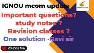 IGNOU mcom update! IGNOU mcom important questions for june 2025