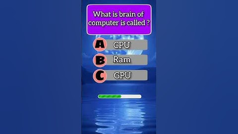 What is brain of computer is called ?🤯||#sciencequiz#quizgalaxy