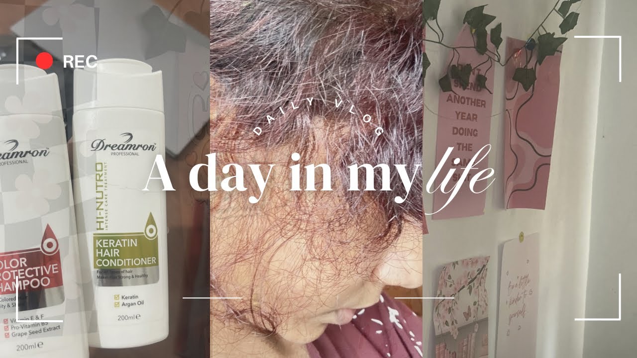 DAY VLOG 🫐🌤️ | කොන්ඩෙ Colour කරා 😩🤍 | Study💌❤️ #viral #adayinmylife 