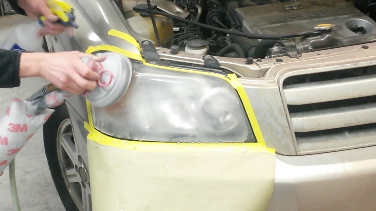 2005 TOYOTA HIGHLANDER HOOD & HEADLAMP REFINISHING PART 3 of 3 YouTube
