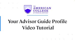 The Enhanced YourAdvisorGuide.com: Video Tutorial