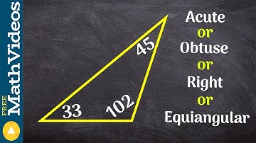 Based on the angles of a triangle learn how to classify the triangle ex