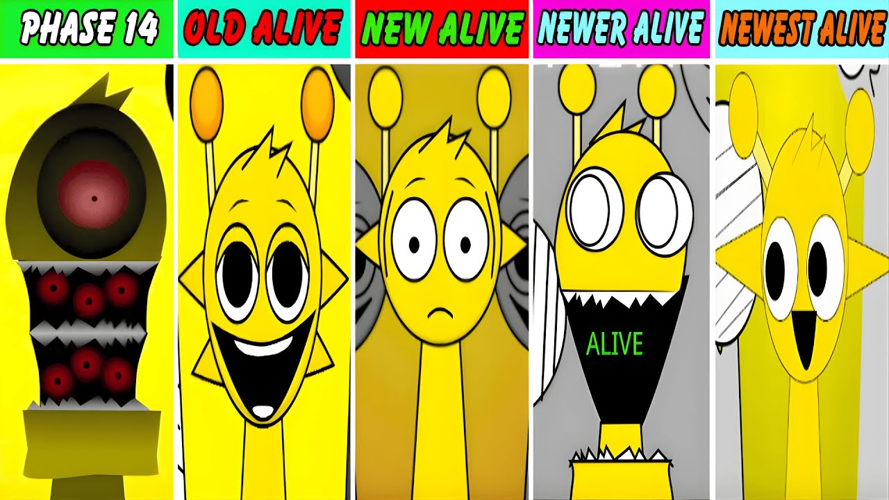 Incredibox Sprunki: Phase 14 But Old Alive Vs Phase 14 But New Alive Vs Newer Alive Vs Newest Alive