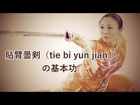剣の基本編【貼臂曇剣（tie bi yun jian ）】日本語解説 太極拳中国