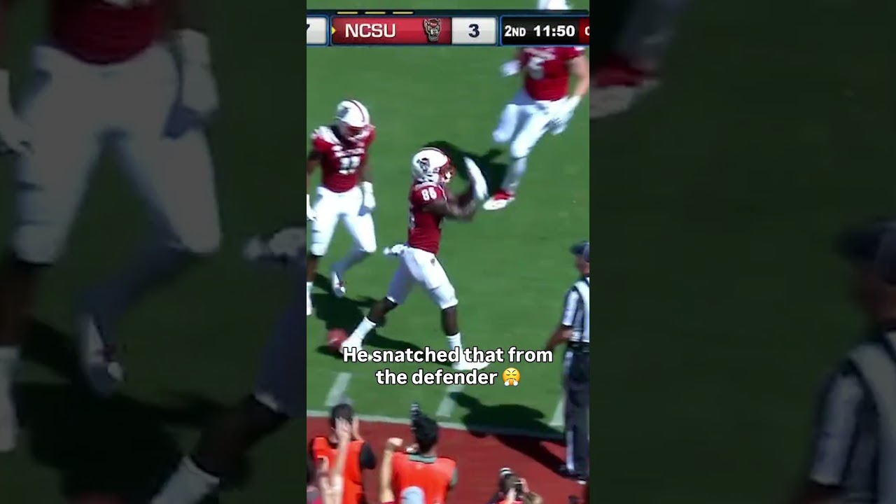That was an aggressive catch π₯ #ncstate #accfootball #collegefootball