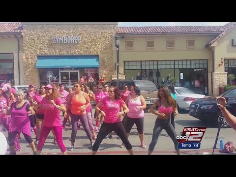WATCH: Flash mob created to raise breast cancer awareness