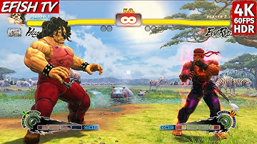 Hugo vs Evil Ryu (Hardest AI) - Ultra Street Fighter IV