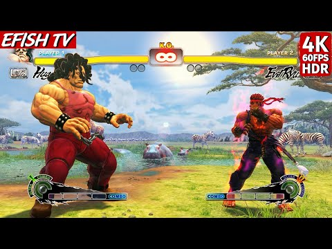 Hugo vs Evil Ryu (Hardest AI) - Ultra Street Fighter IV