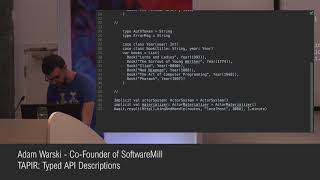 Adam Warski - Descriptions, APIs and Tapirs