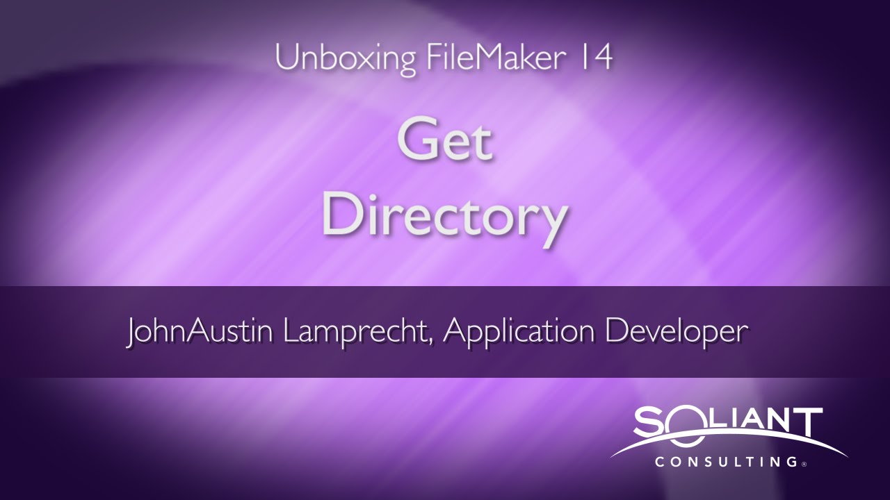 Unboxing FileMaker 14: Get Directory - YouTube