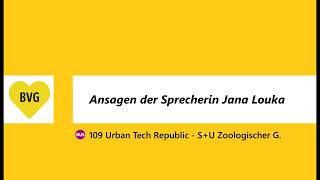 BVG Ansagen 109 Urban Tech Republic - S+U Zoologischer Garten