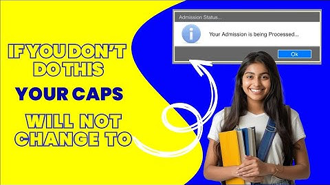 Your admission status will remain "NOT ADMITTED" unless you do this