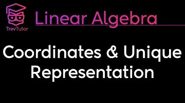 [Linear Algebra] Unique Representation Theorem and Coordinates