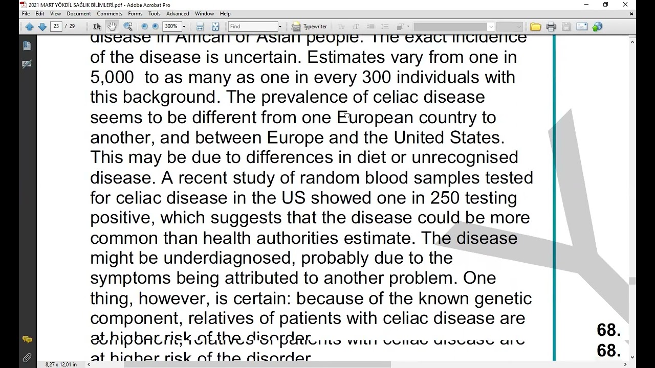 2021 MART YÖKDİL SAĞLIK BİLİMLERİ 66 80