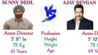 Sunny Deol vs Ajay Devgan Comparison 2018, #SunnyDeol Lifestyle #AjayDevgan Net Worth
