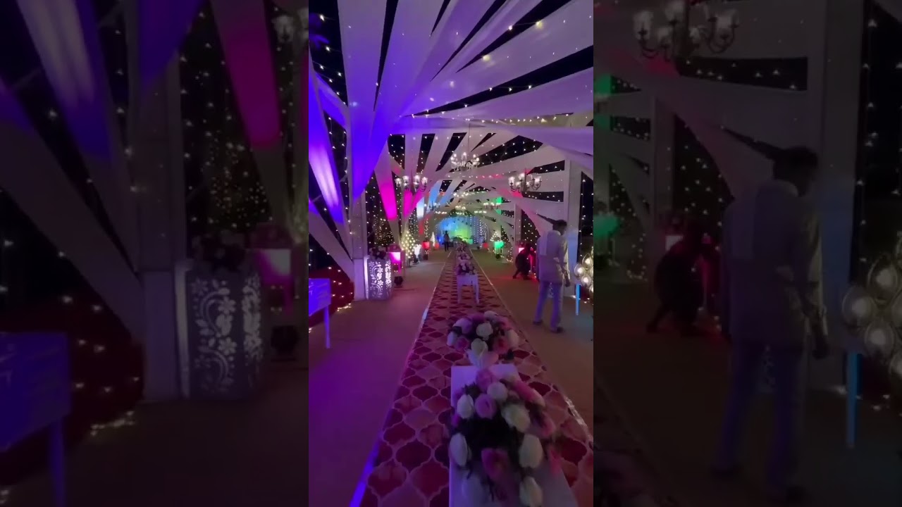 Simple entrance decoration | Wedding Entrance Board | Wedding entrance light decoration