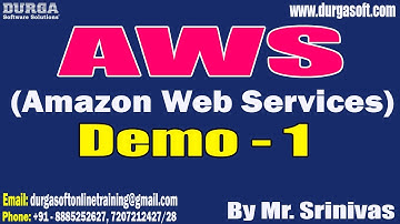 AWS (Amazon Web Services) tutorials || Demo - 1 || by Mr. Srinivas On 22-01-2024 @8AM IST