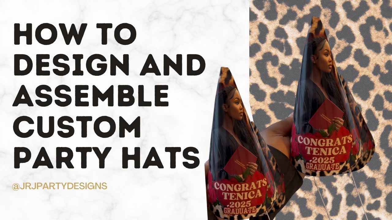Graduation Dti Hat Tutorial How to make a Custom Party Hat | Graduation Theme | Easy Canva Tutorial ...