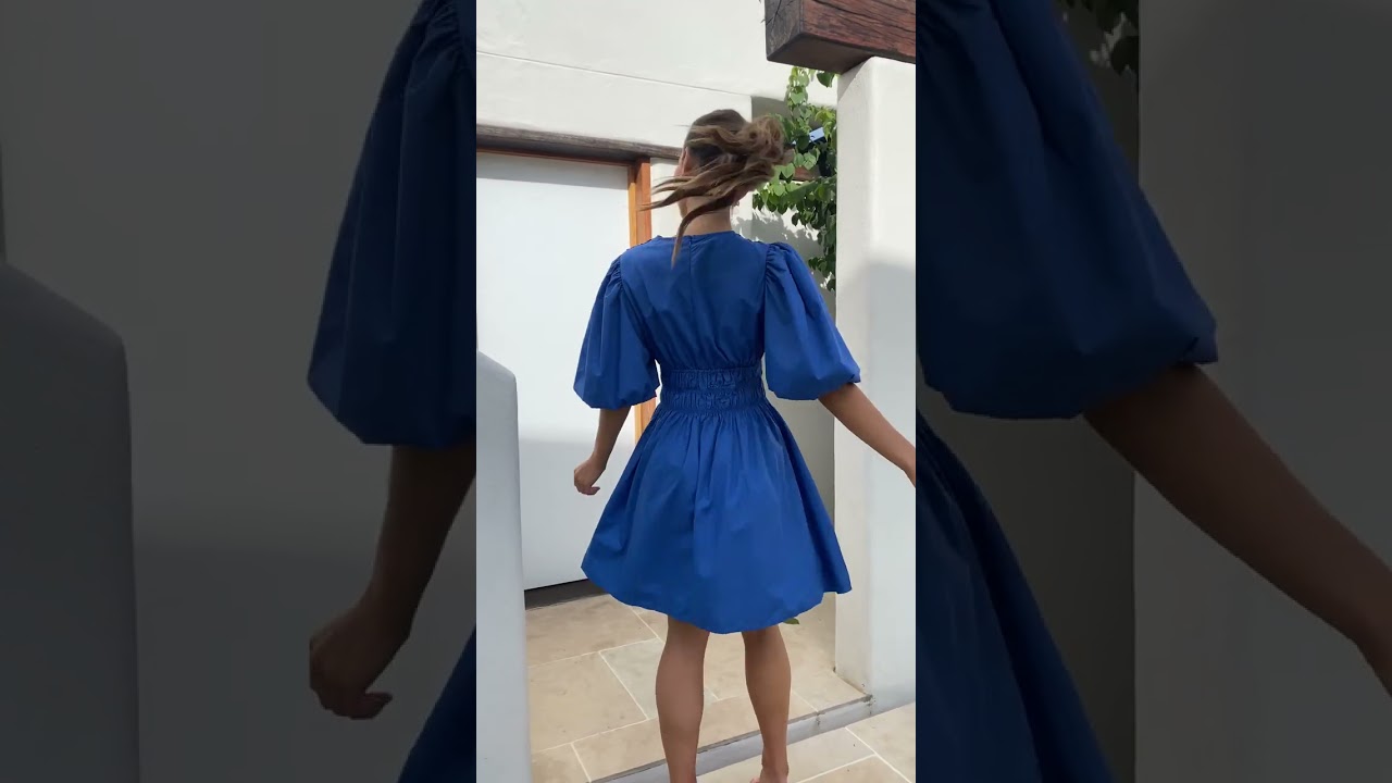 Charla Mini Dress in Cobalt Blue