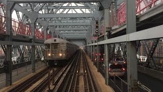 NYC Subway HD 60fps: Budd R32 Z SkipStop Train Thunderstorm Railfan Window RFW Ride (7/25/16)