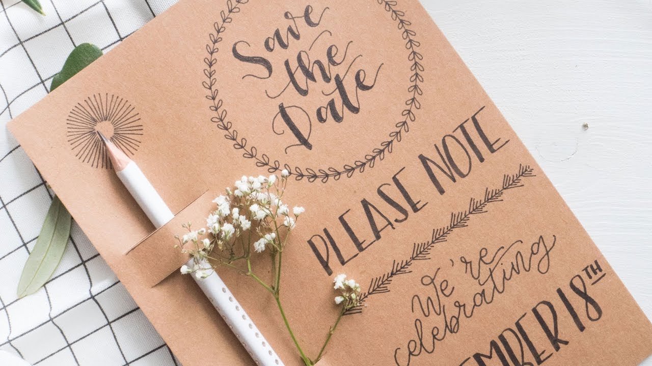 Save Date Card Diy Tutorial Staedtler Youtube