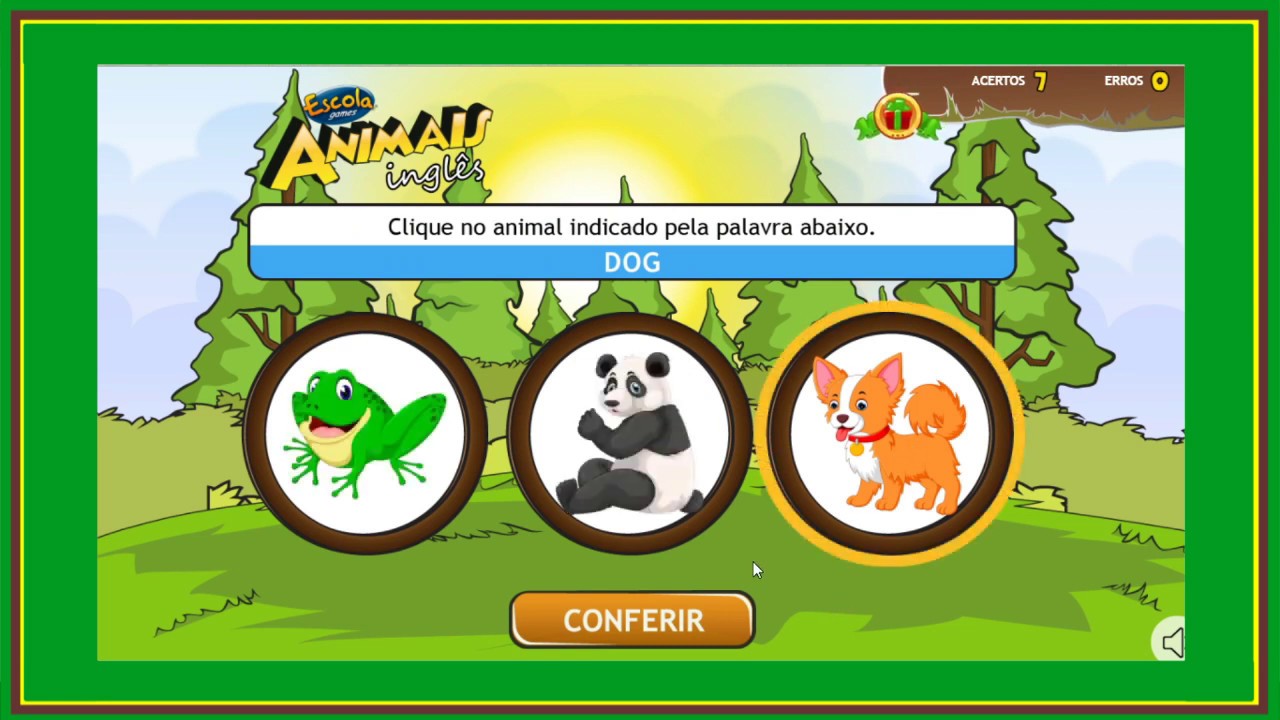 Animais - Inglês, Escola Games - Jogos Educativos