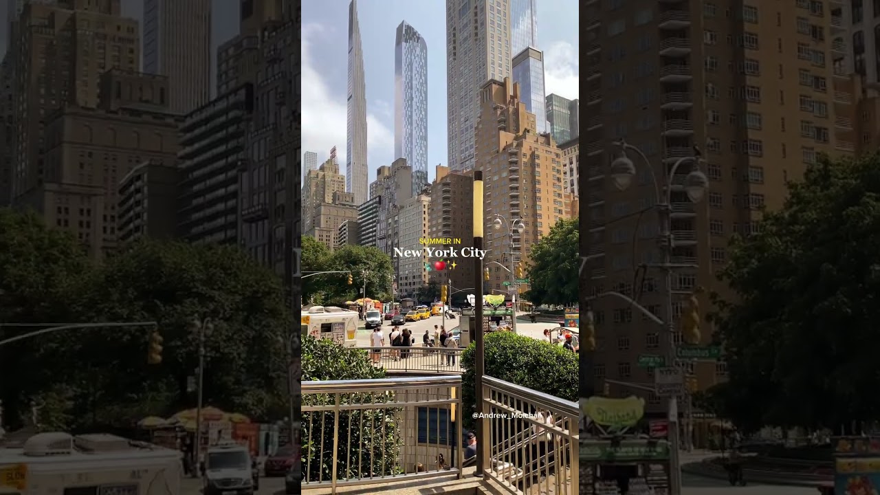 ☀️ NEW YORK CITY: Manhattan Summer Walk POV - 59 St - Columbus Circle / NY, USA 