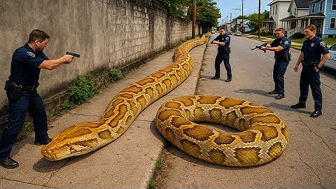 Brave heroes fight giant python to save pig and stop giant python from destroying American market🐍🐖