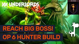 BIG BOSS RANK REACHED!! Dota Underlords BEST RANK UP 6 Hunters Build!