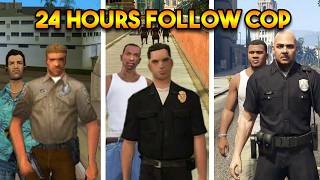 Gta : Following Cop Around The Map For 24 Hours !