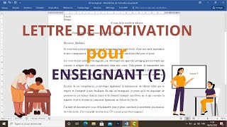 Comment Rédiger une Lettre de Motivation pour Enseignant (Professeur)