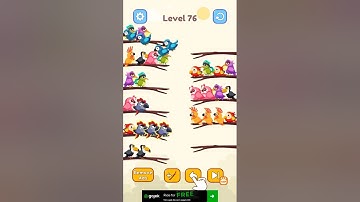 Bird Color Sort Puzzle Level 76 Solution