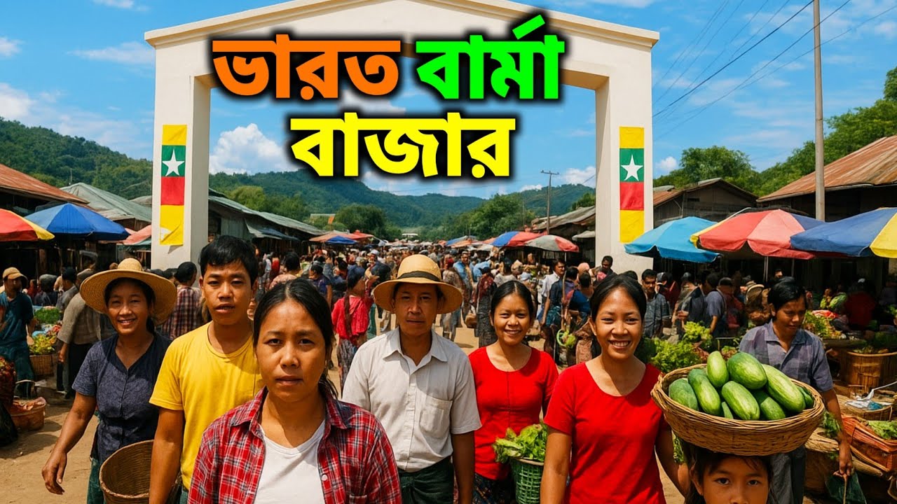 ভারত ও মায়ানমারের একটাই বাজার। India and Myanmar Share One Market! Zokhawthar - Last Border Bazaar