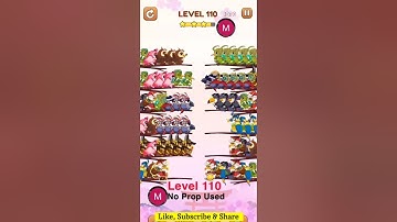 #bird #sort 2 #color #puzzle #level 110 #birdsort #colour #gaming #viral #trending #shorts #solution