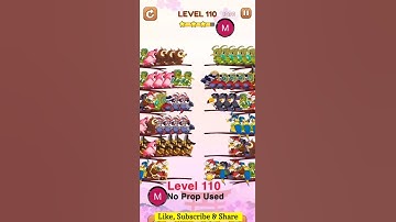 #bird #sort 2 #color #puzzle #level 110 #birdsort #colour #gaming #viral #trending #shorts #solution